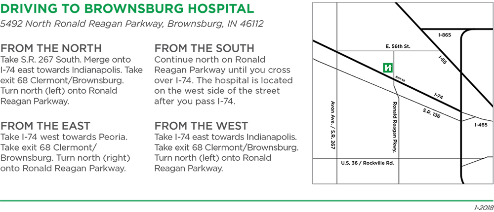 Driving Directions to Brownsburg Hospital